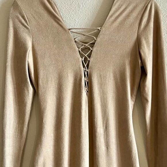 T by ALEXANDER WANG Suede Midi Bodycon Dress - Picture 7 of 10